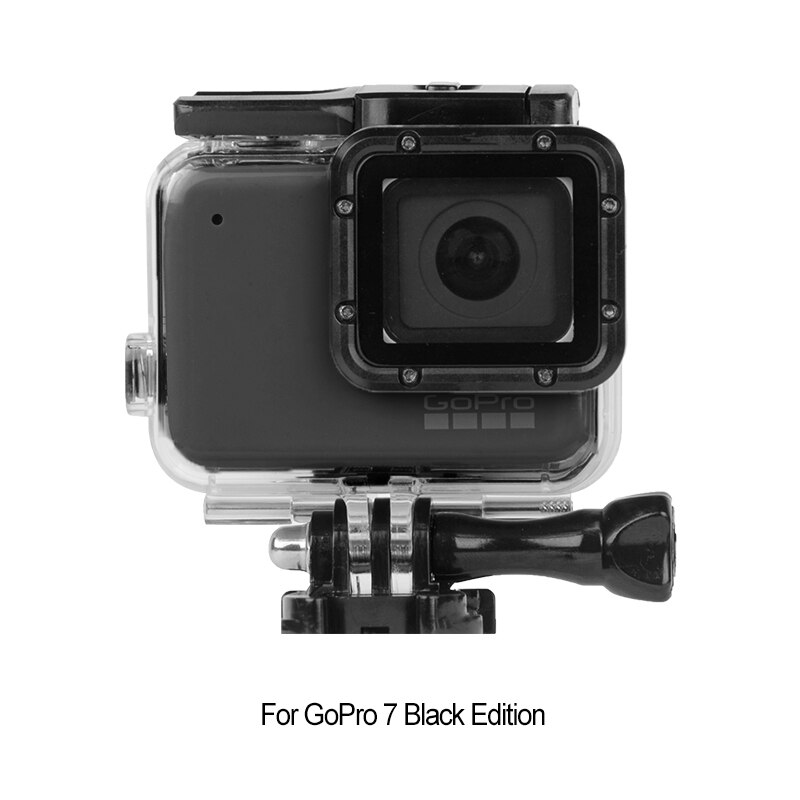 Hero7 45m Waterproof Case Housing For Gopro Hero 7 Silver & White Underwater Protection Shell Box Go pro Accessories: gopro 7 Black case