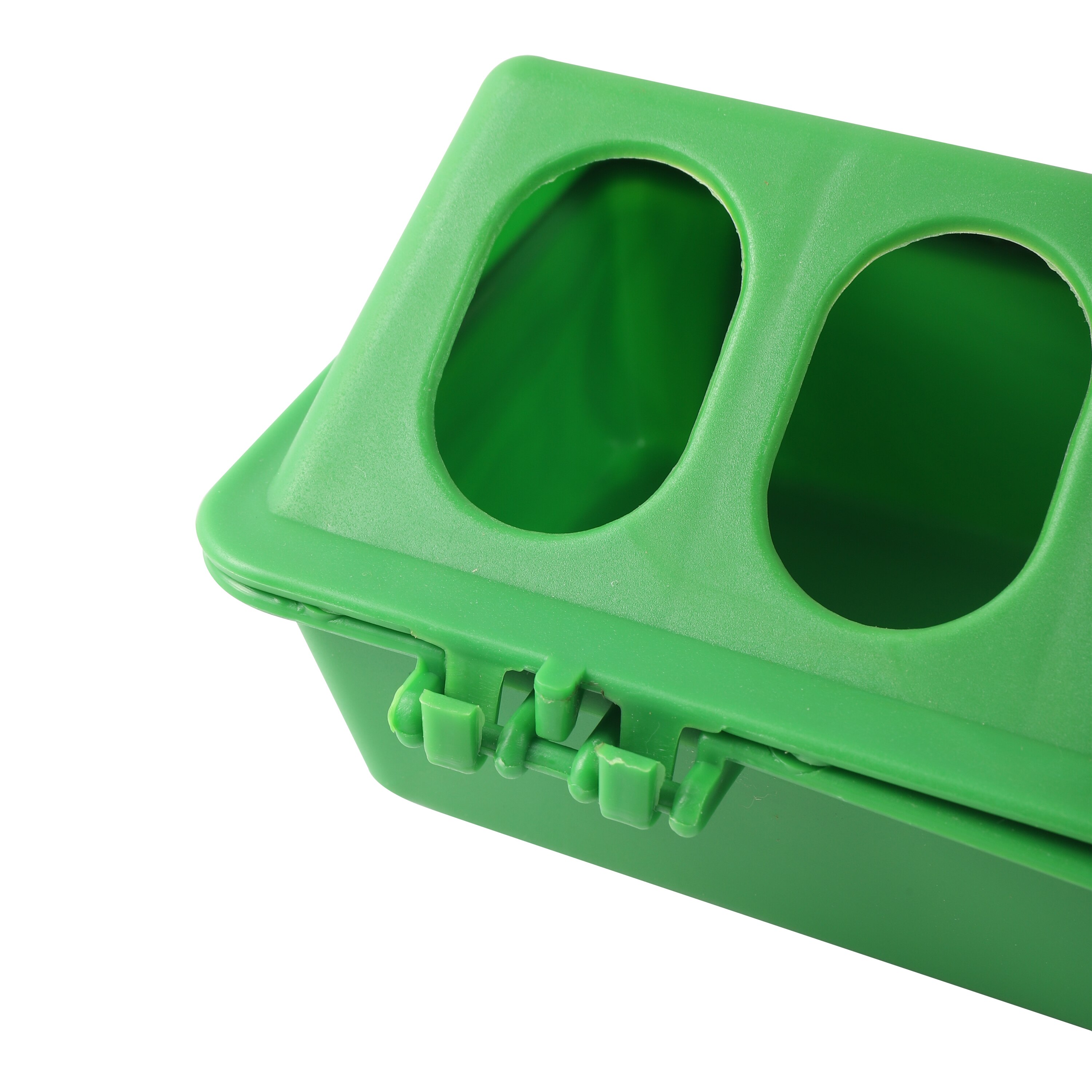 Plastic Flip-Top Poultry Ground Feeder Chicken Feeder Trough Chicken Farming Tool Chicken Pigeons Drink Water Dishes Dispenser