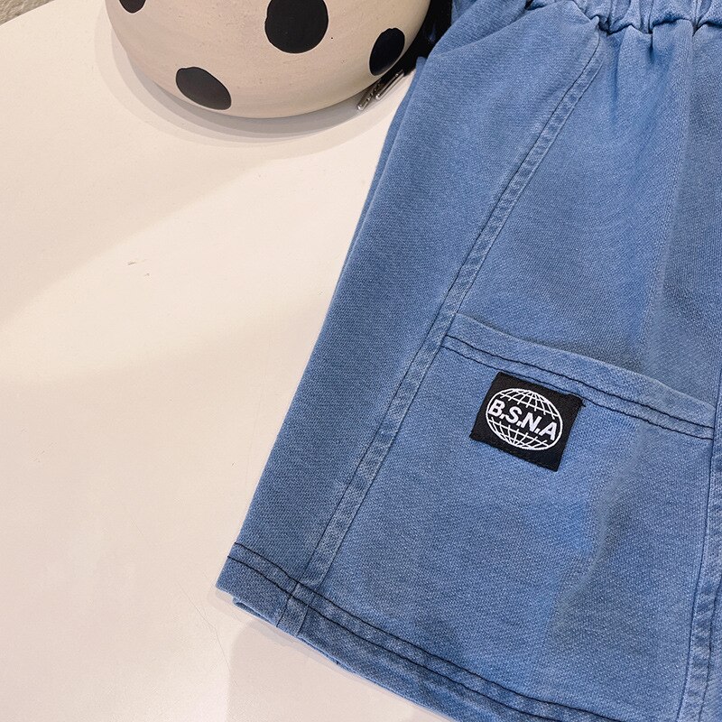 Kinderen Denim Shorts Mode Zomer Baby Jongens En Meisjes Solid Casual Korte Broek Peuter Broek Shorts Jeans 2-7Y