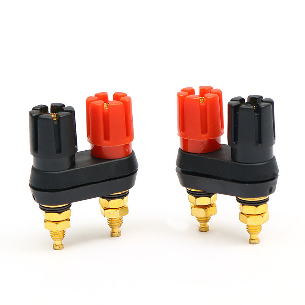 dual row banana plug terminal connector banana socket speaker amplifier dual female banana plug