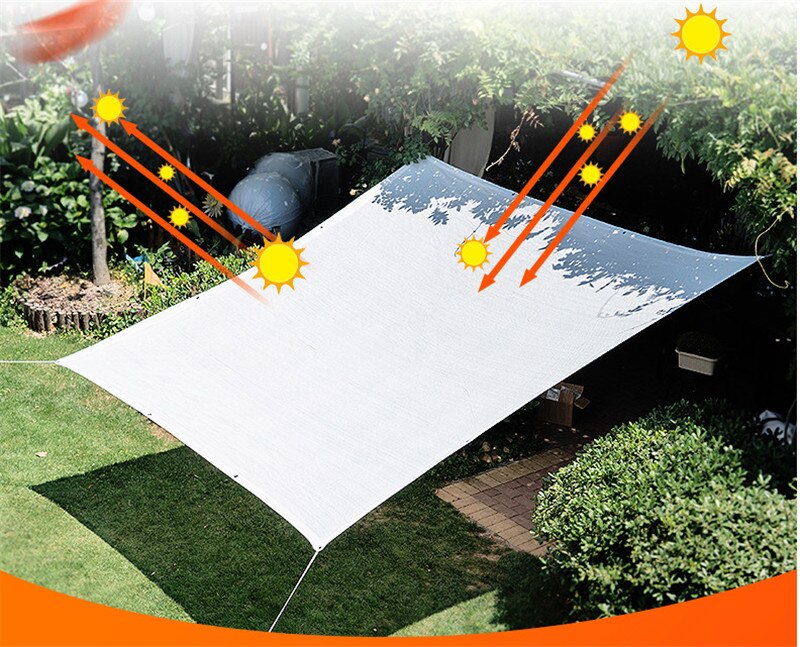 Vele Grootte Zeer Dikke Hoge Witte Kleur Luifel Outdoor Tuin Balkon Auto Zon Bescherming Zonnescherm Netto
