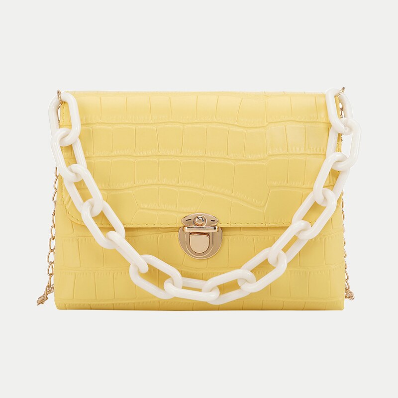 Lässige kleine schultertaschen mit alligatormuster für damen, große ketten, Bote-Tasche, handtasche, crossbody-handtasche, süßes täschchen