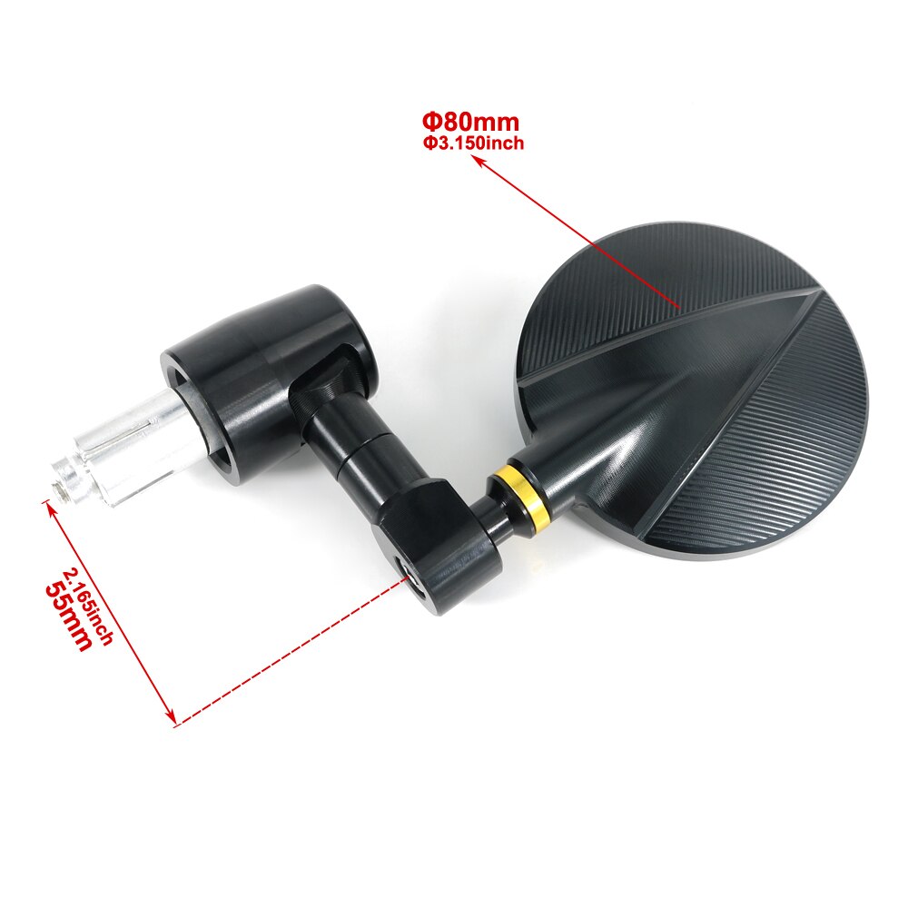 Cafe racer cnc backspeglar handtag bar end sida backspegel passar för yamaha xsr 900 xsr 700 tmax 500 tmax 530 fzr 600 fzr 1000