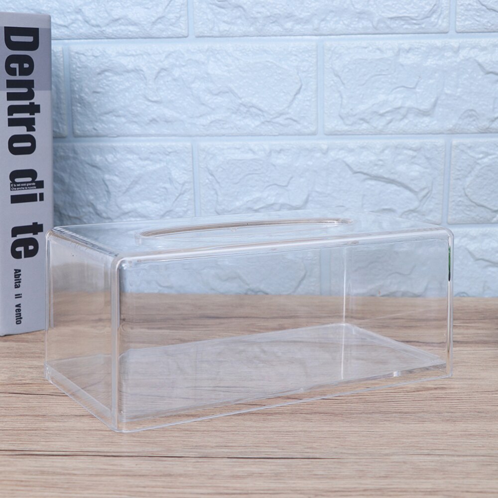 2 stuks tissueboxen van acryl, transparant, tissuehouder, papieren opbergdoos, tissuedoos voor thuis, restaurants en hotels)