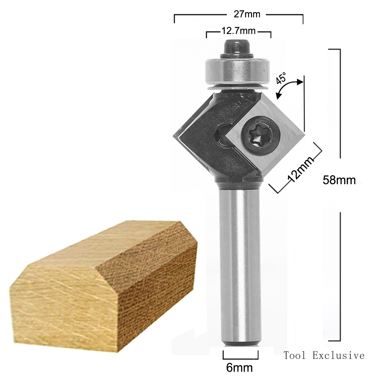 Holz fräser, austauschbare Klinge, flaches Eck schneidwerk zeug Mangan stahl Holz fräser