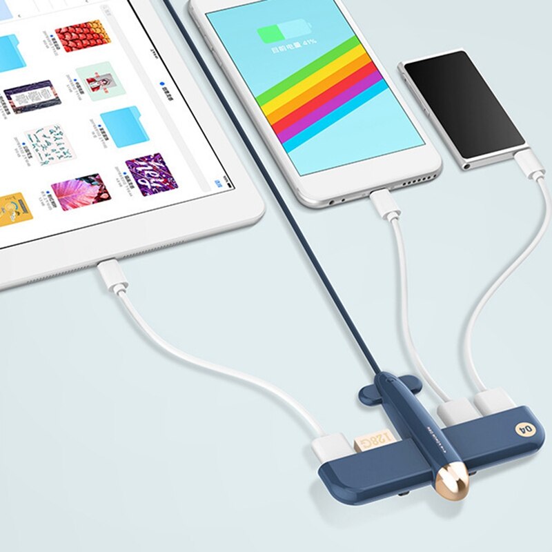 Hub avión tipo expansor 1 con 4 2,0 USB divisor para teléfonos, iPad, disco U, ratón, teclado, ventilador USB, Etc.