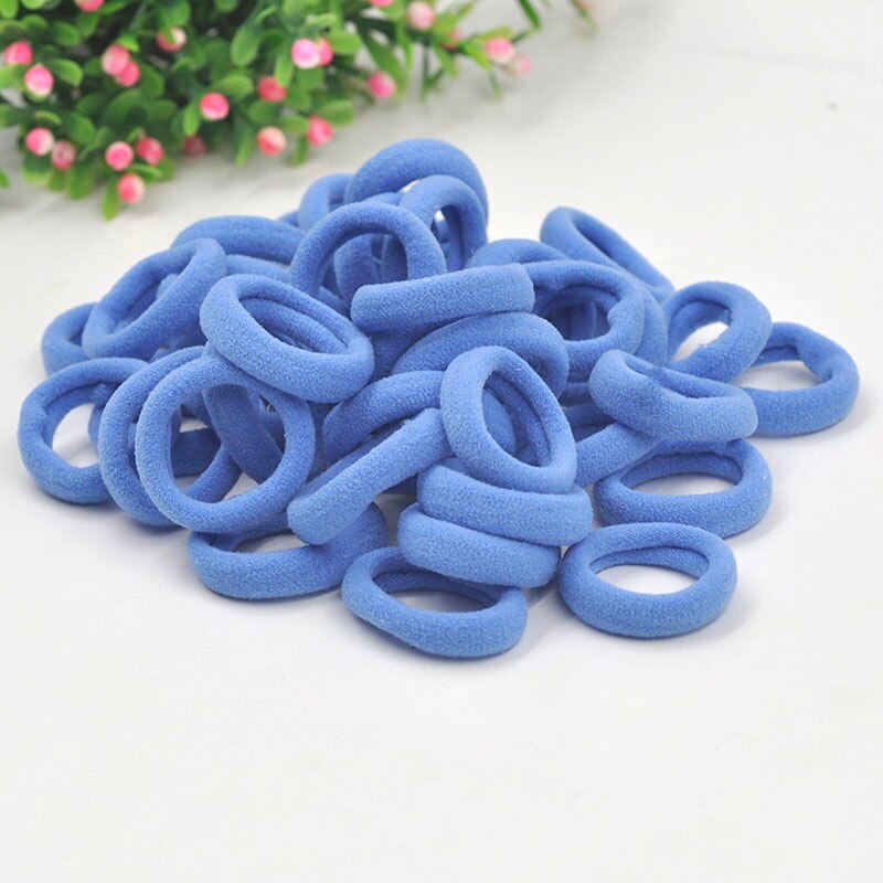 Aikelina 50 st/lot 3cm hårgummiband tillbehör liten storlek godisfärger hårresår för tjej