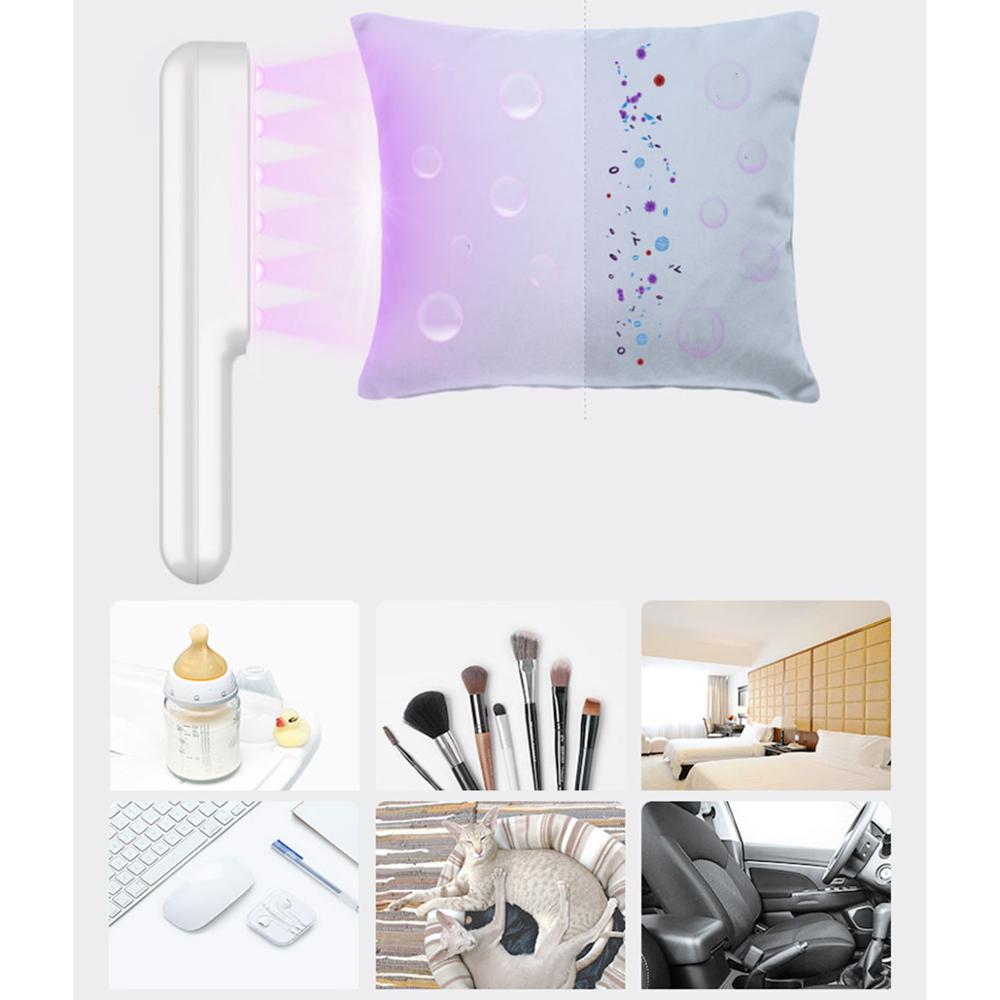 Portable UV Handheld Light Sanitizer Wand Ultraviolet Disinfection Lamp USB Charging UVC Sterilizer Light For Home Travel