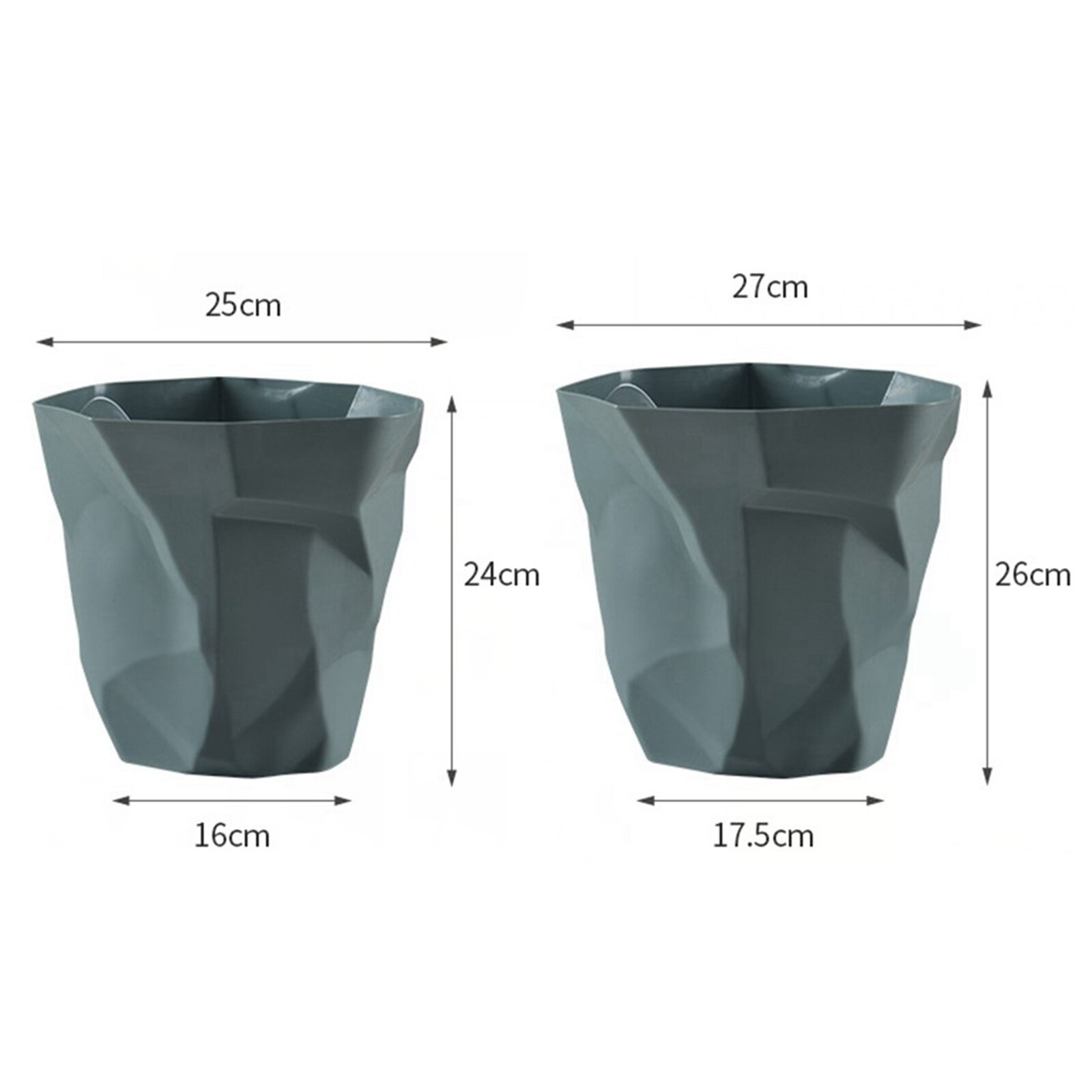 Trash Can Paper Waste Rubbish Recycling Garbage Dustbin Trashcan Without Lid Home Kitchen Office Rubbish Trash Dust Bin