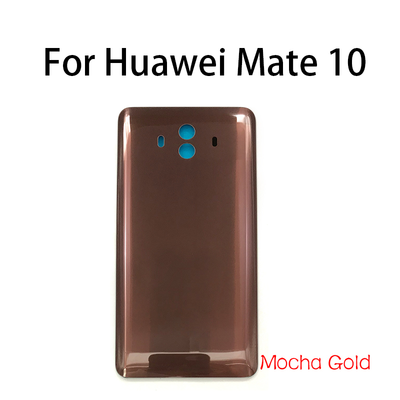 Capa traseira para porta de celular, peça de reposição com adesivo cola para huawei mate 10 mate 10 pro: Mate 10 Mocha Gold