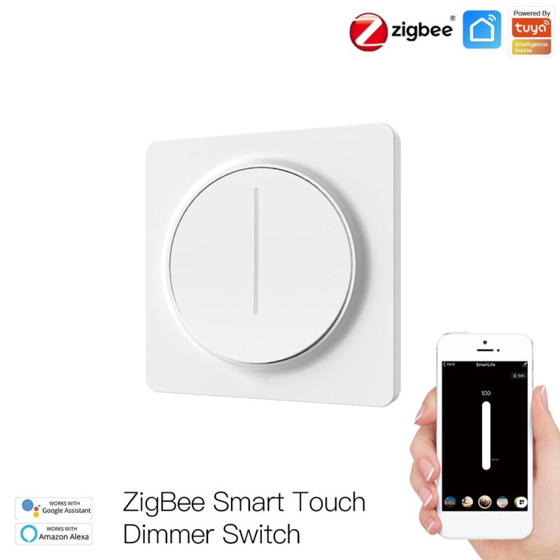 WiFi Smart Rotary/Touch Light Dimmer Switch Smart Life/Tuya APP Remote Control Works With Alexa Google Voice Assistants EU