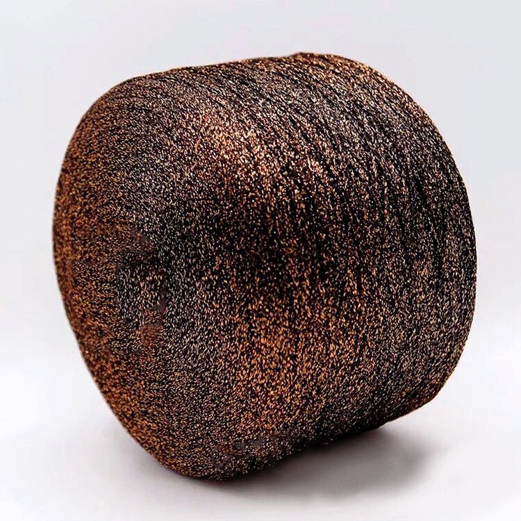 100g Fine Gold Silver Metallic Yarn Sparkly Crochet Metallized Threads Yarns for Hand Knitting DIY Needlework Bulky Yarn