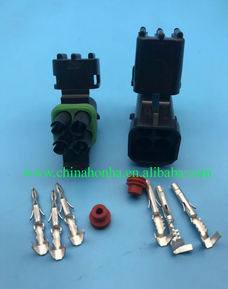 1 2 3 4 6 pin male and female weatherpack electrical Connector for Delphi 12015797 12010974 12010717 12015793 12010973