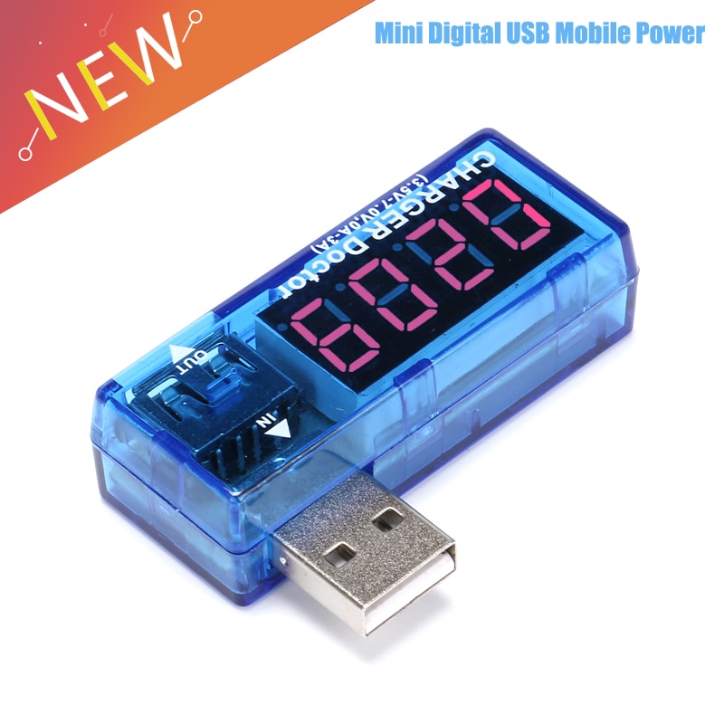 Clever Elektronik Digital USB Handy, Mobiltelefon Energie Ladestrom Spannung Tester Meter Mini USB Ladegerät Arzt Voltmeter Amperemeter