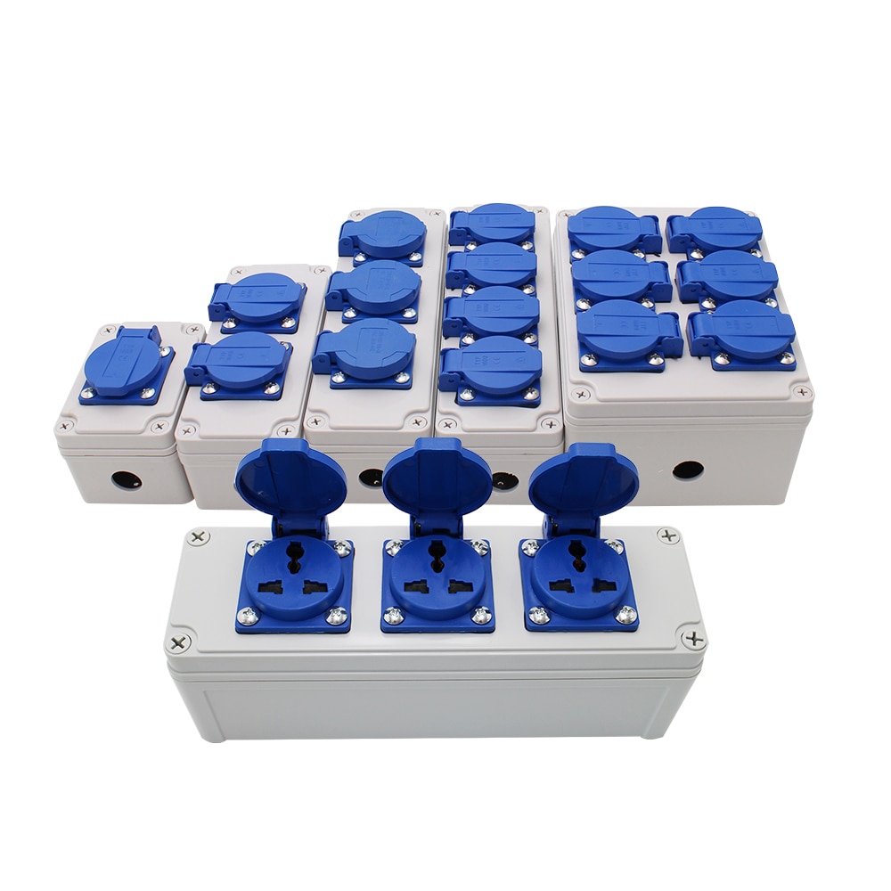 Plastic Waterdichte Socket Doos Huishoudelijke Socket Junction Box Outdoor Regendicht Socket Doos Ontmoette Wartels en Draadconnectors