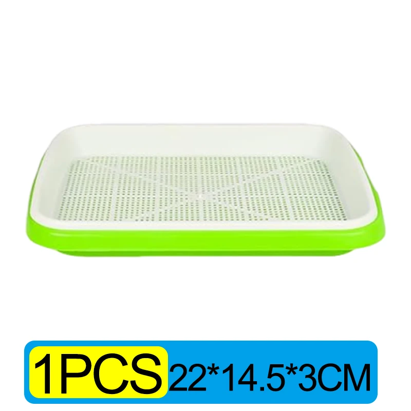 1/3PCS Plastic Grow Kwekerij Potten Groente Grondloze Kwekerij Trays Zaad Kieming Lade Zaailing Spruit Plaat Tuin: green