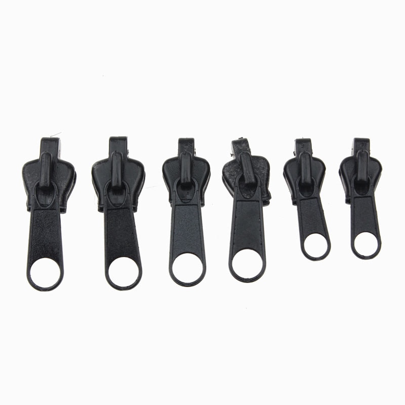 6PCS Easy Zipper Fixer Fix A Zipper Zip Rescue Instant Repair Kit Replacement slider zipper fix zipper pull black metal 5# 4O17