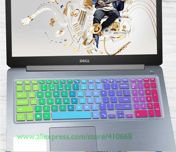 15.6 inch Silicone laptop keyboard cover skin Protector For Dell inspiron Vostro 3000 7559Ins 15P 15 7000 7568 15-7560 2528