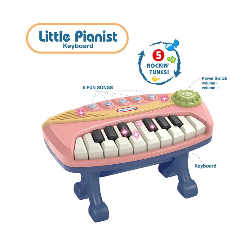 Elektronisch Orgel Keyboard Voor Kleine Kinderen Mijn Eerste Piano Speelgoed Met Verlichting En Muziek Voor Kinderen Leeftijden 18 Maanden +