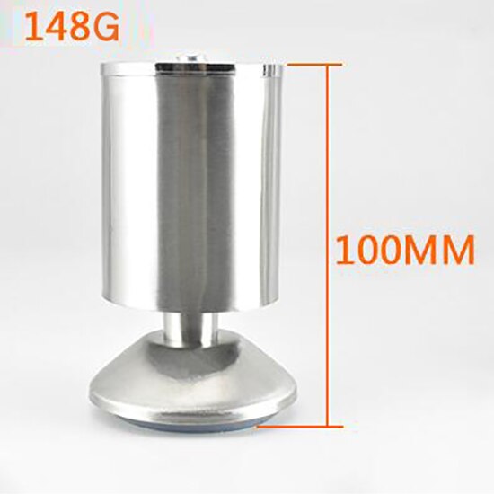 1Pcs 80/100/120/150mm Cabinet Feet Height Furniture Legs Cabinet Foot Silver Tone Stainless Steel Table Bed Sofa Leveling Feet: B-100MM