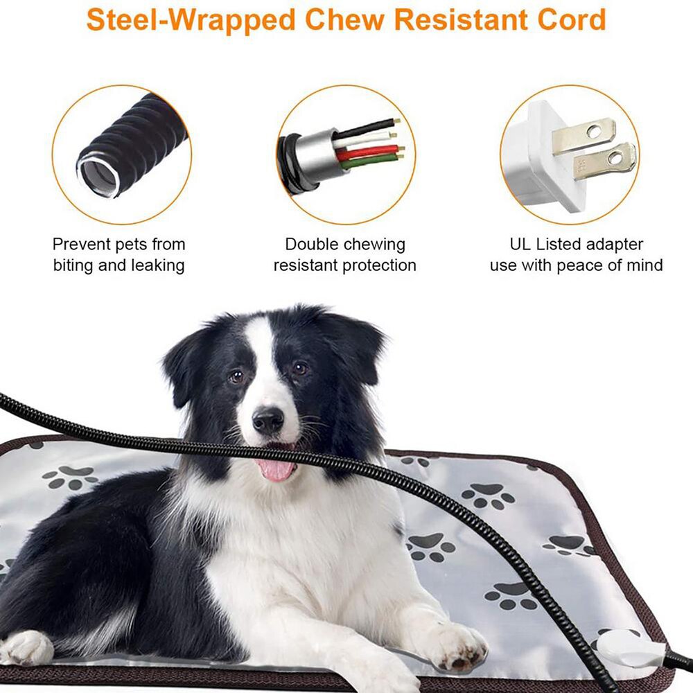 Estera de calefacción eléctrico inteligente para mascotas, almohadilla térmica para mascotas de 9 engranajes, mantas calentadoras, cama de invierno para gatos