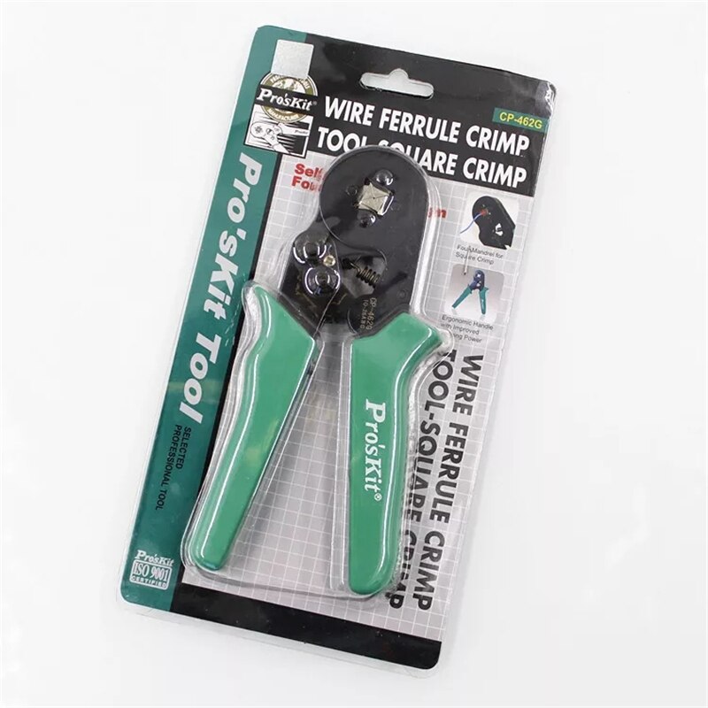 Pro&#39;skit CP-462G Ajustável Quadrado Fio Ponteira Crimp Tool-Praça de Friso Alicate Crimper Fio Prático Linha Pressionando ferramenta de linha