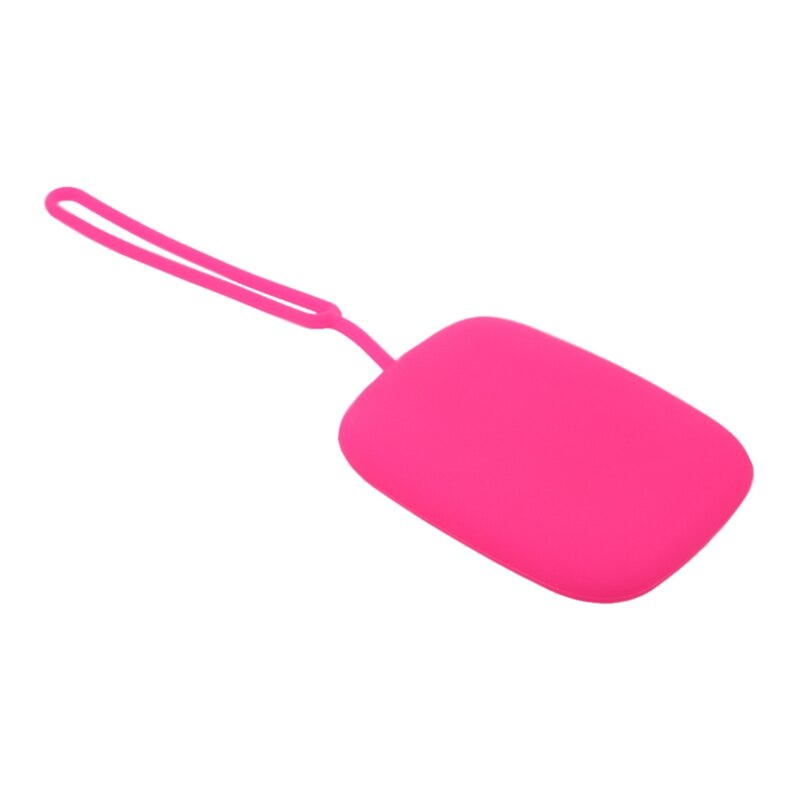 Mini vrouw meisje dame roze groen siliconen sleutel portemonnee tas hoesje - roze