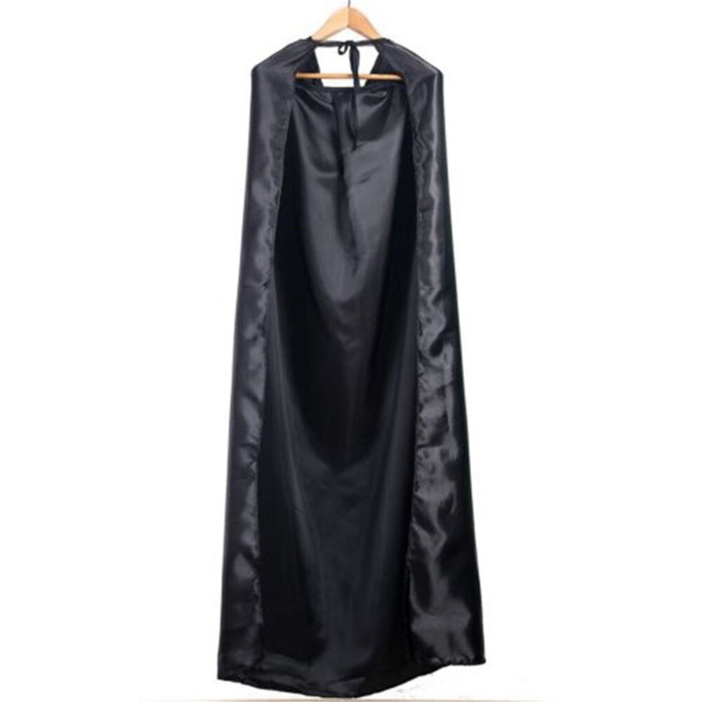 Black Halloween Costume Theater Prop Death Hoody Cloak Devil Long Tippet Cape Cosplay