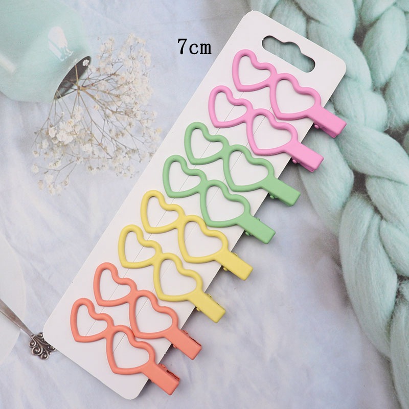 8 unids/set de pinzas para el cabello cuadradas ovaladas de estrella esmerilada Vintage para mujeres y niñas, horquillas de aleación encantadoras para adultos, pasadores dulces, accesorios para el cabello: Beige