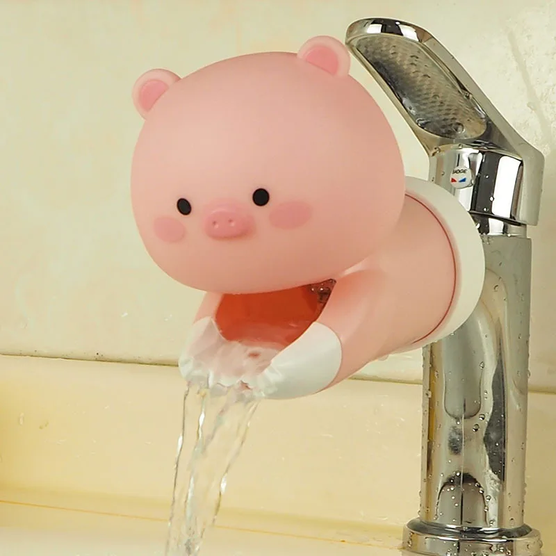 Verbesserte Baby Cartoon Wasserhahn Splash Proof Silikon Extender Kinder Hand Waschen Wasserhahn Assistive Waschen Hand Gerät: Gold