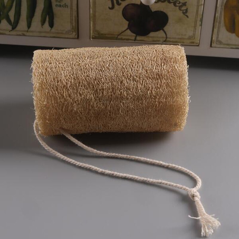 Natural Loofah Luffa Bath Shower Sponge SPA Body Scrubber Horniness Remover Bathing Massage Home Kitchen Cleaning Supplie: gray