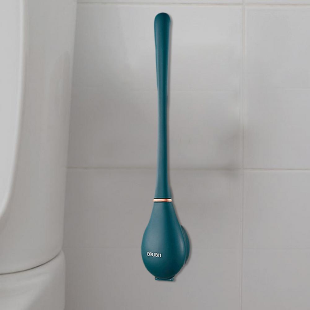 Siliconen Toiletborstel Muur Gemonteerde Automatische Reiniging Tool Wc Kloof Borstel Opknoping Flexibele Haren Borstel Badkamer Accessoires: Green