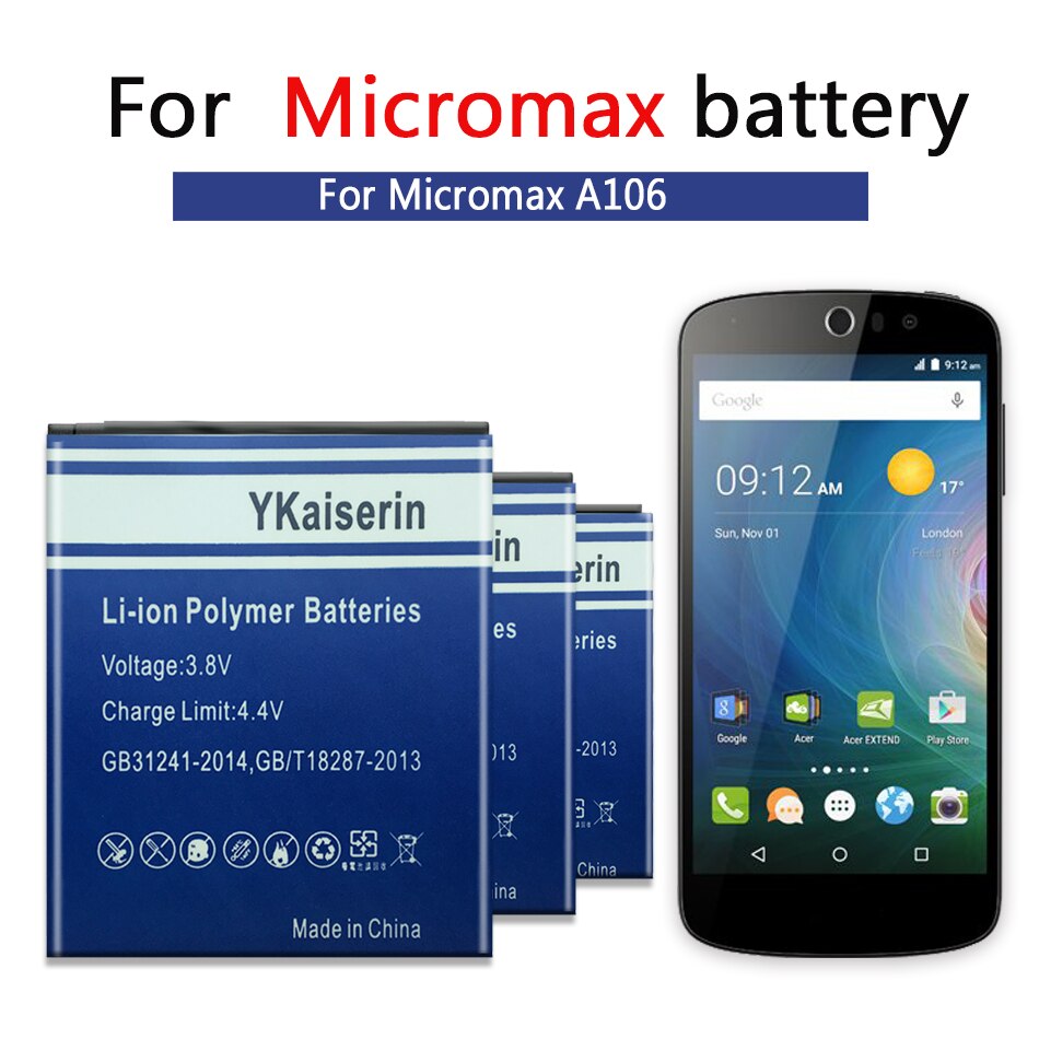 Neue 4000mAh Batterie Für Micromax Q340 A114 A92 A106 A115 A116 A117 A210 S9101 Q338 S9111 Telefon batteria Batterij