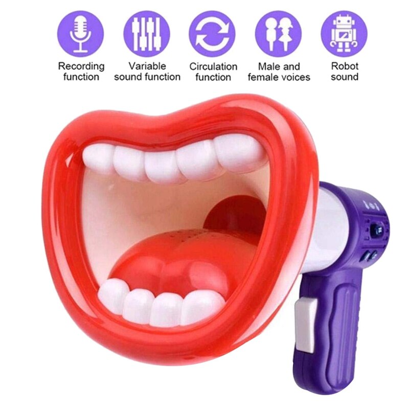 Funny Big Mouth Voice Changer Loudspeaker Toy Novelty Spoof Voice Amplifier Male / Female / Robot Voice Funny