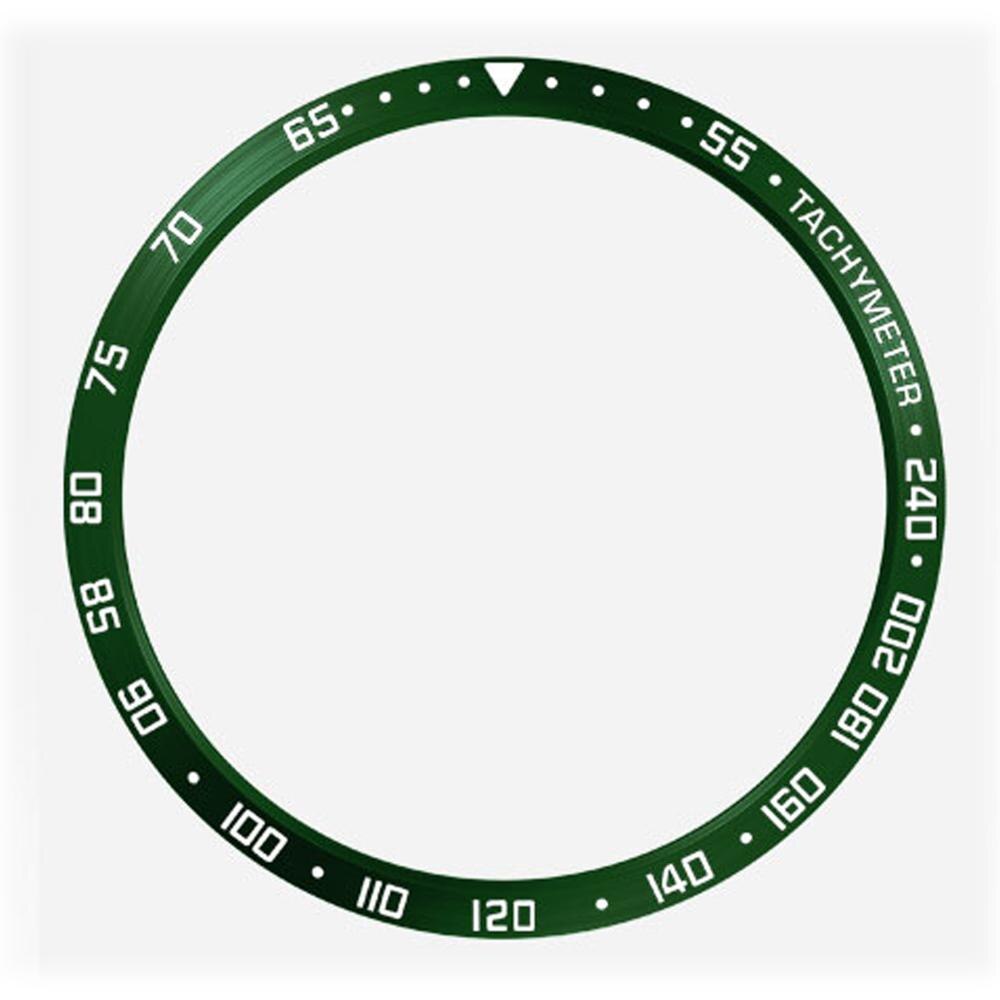 Obudowa ze stali nierdzewnej smartwatch do Samsung Galaxy Watch 3 45mm 41mm tarcza Bezel pierścień samoprzylepna ochrona przed zarysowaniem metalowa obudowa: E Green / Galaxy Watch3 45mm