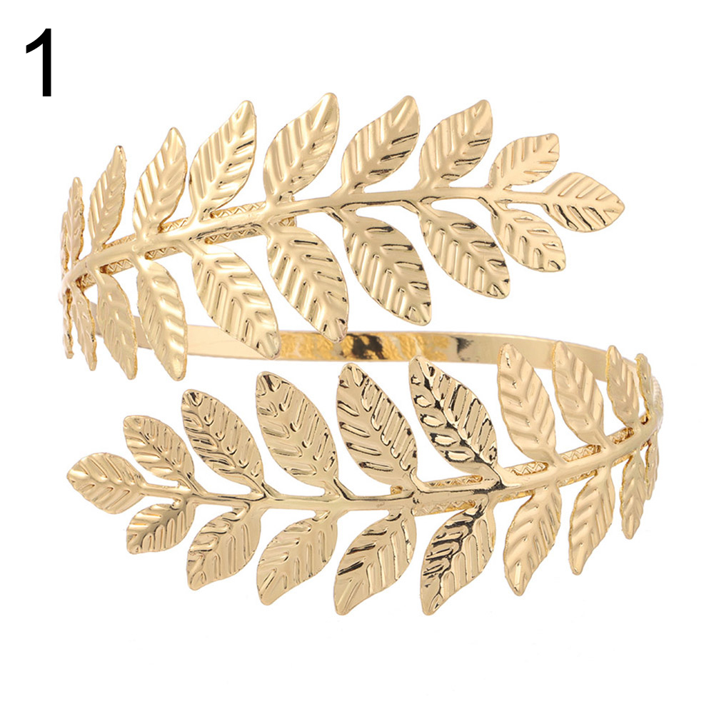 Pulsera de brazo de Metal Vintage para mujer, brazalete con forma redonda, cadena para el brazo superior, estilo romano griego: Estampado en caliente