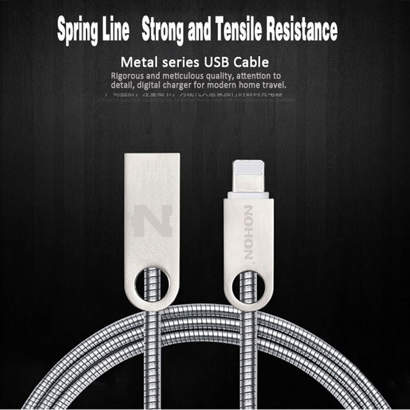 NOHON USB Cable For iPhone Cable Xs Max Xr 8 7 6 Plus 6S 5 S Plus iPad Mini Fast Charging Cables Mobile Phone Charger Cord Data