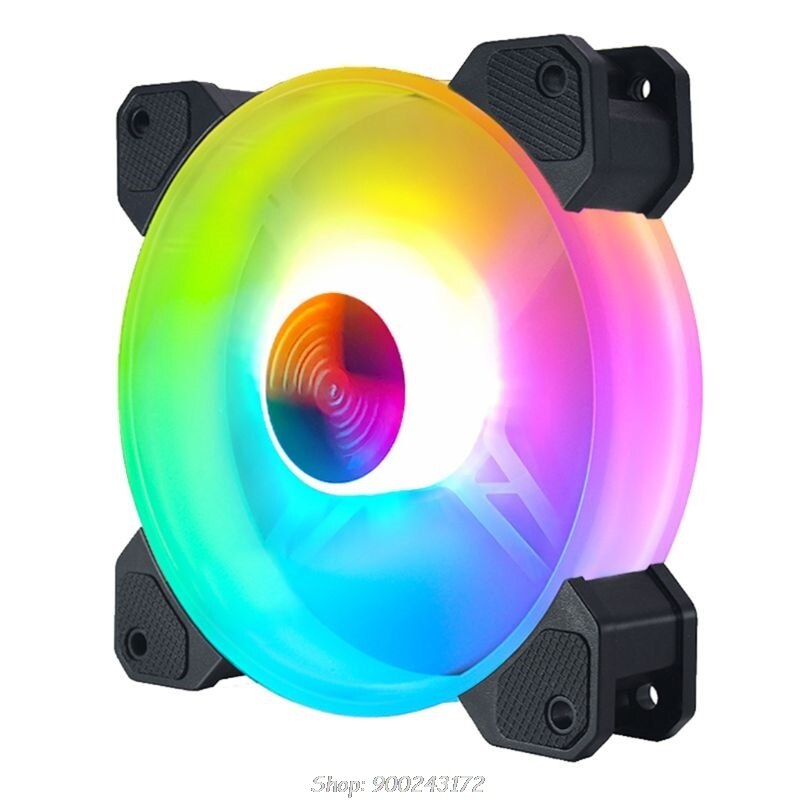 12cm Desktop PC Computer Case Cooling Fan LED Lights Color Changing RGB Chassis Fan Controller Remote Control S30 20: A
