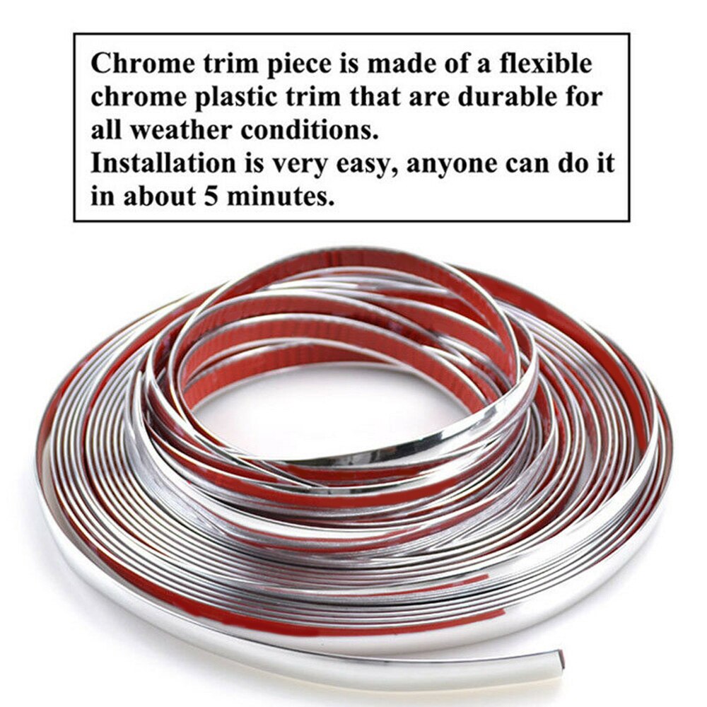 Zilveren Auto Decoratieve Strip Beschermende Accessoire Onderdelen Universele Isolatie