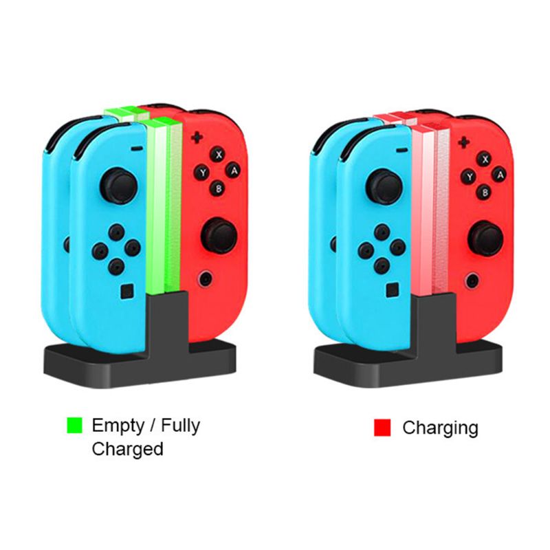 Dubbele Joy-Con Oplaaddock - Voor Nintendo Switch - LED Indicator - USB Powered