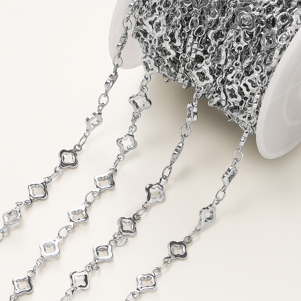 1 metro/paquete 5,5 MM 14/18K cadena rombo de latón chapado en oro para la fabricación de joyas collar pulseras cadena suministros para fabricación de joyas: Rojo