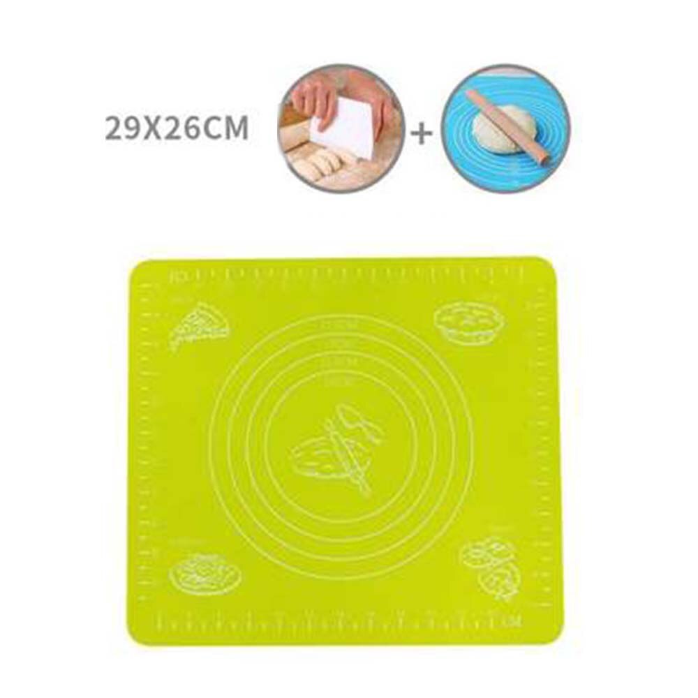 Pastry Rolling Mat Kitchen Tool Cake Pizza Pie Biscuit Oven Non Stick Pad: Green