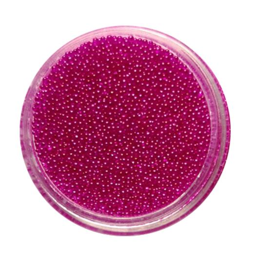 Cuentas de Caviar para decoración de uñas, abalorios pequeños de cristal para manicura, bolas de cristal, accesorios de Arte para uñas: Fuchsia