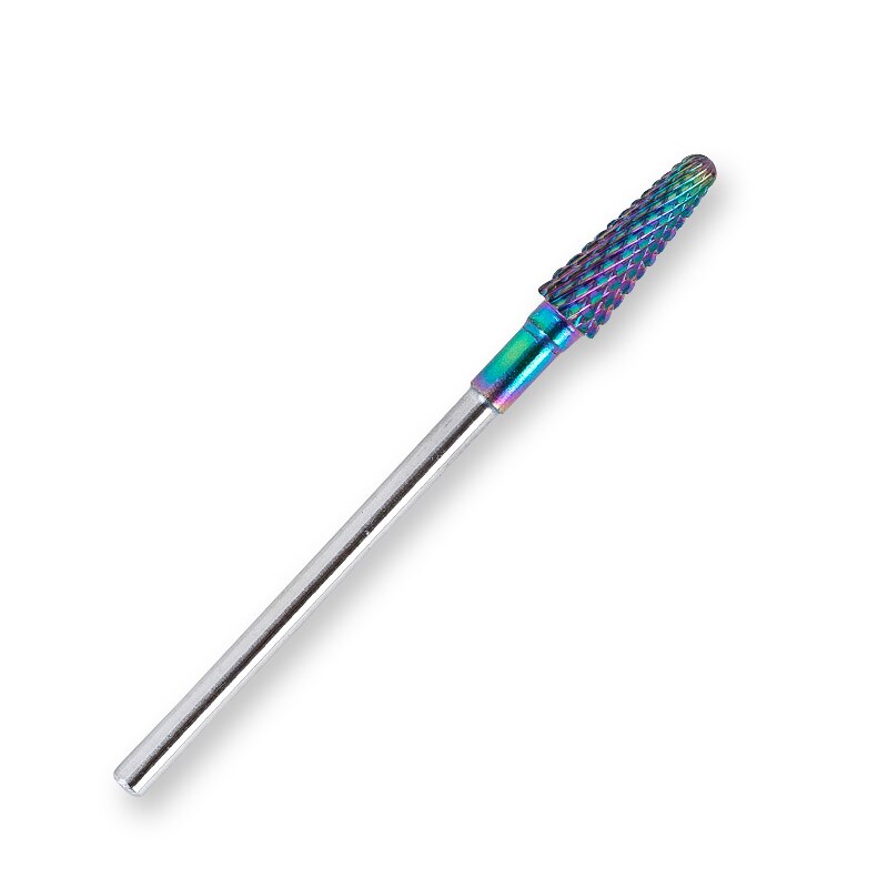 Nail Boor Regenboog/Blauw/Zwart Coating Hardmetalen Bramen Nail Cutter Voor Cuticle Manicure Boor Machine Nail bestanden: Rainbow 07