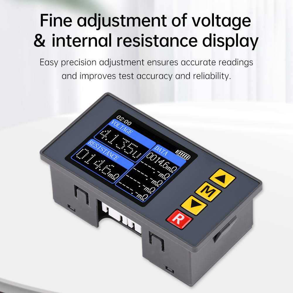 TS457 1.77inch Battery Tester Voltage Internal Resistance Meter Built-in Storage Function 4-wire DC5V Tester For 18650 Battery