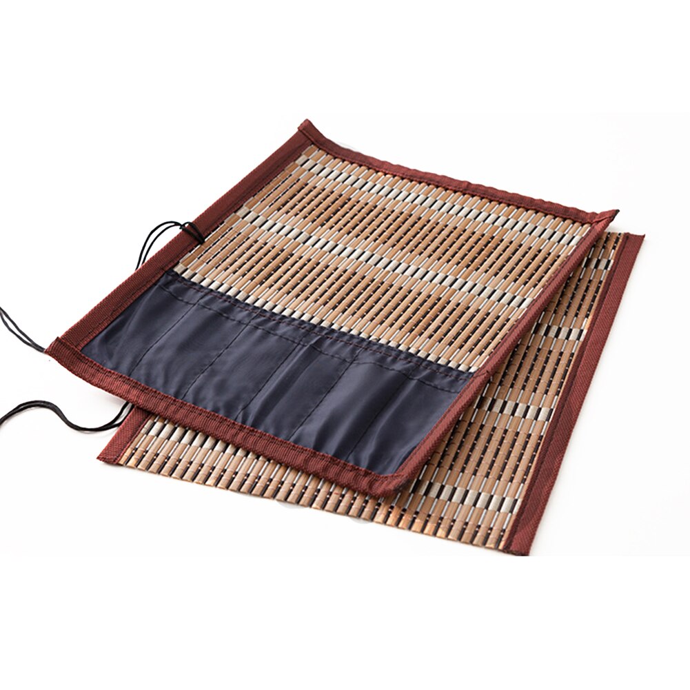 Porta Pennelli In Bambù Rotolabile - Per Calligrafia E Pittura, 33x28cm, Tessuto Cotone, Design Ventilato - Foto 6