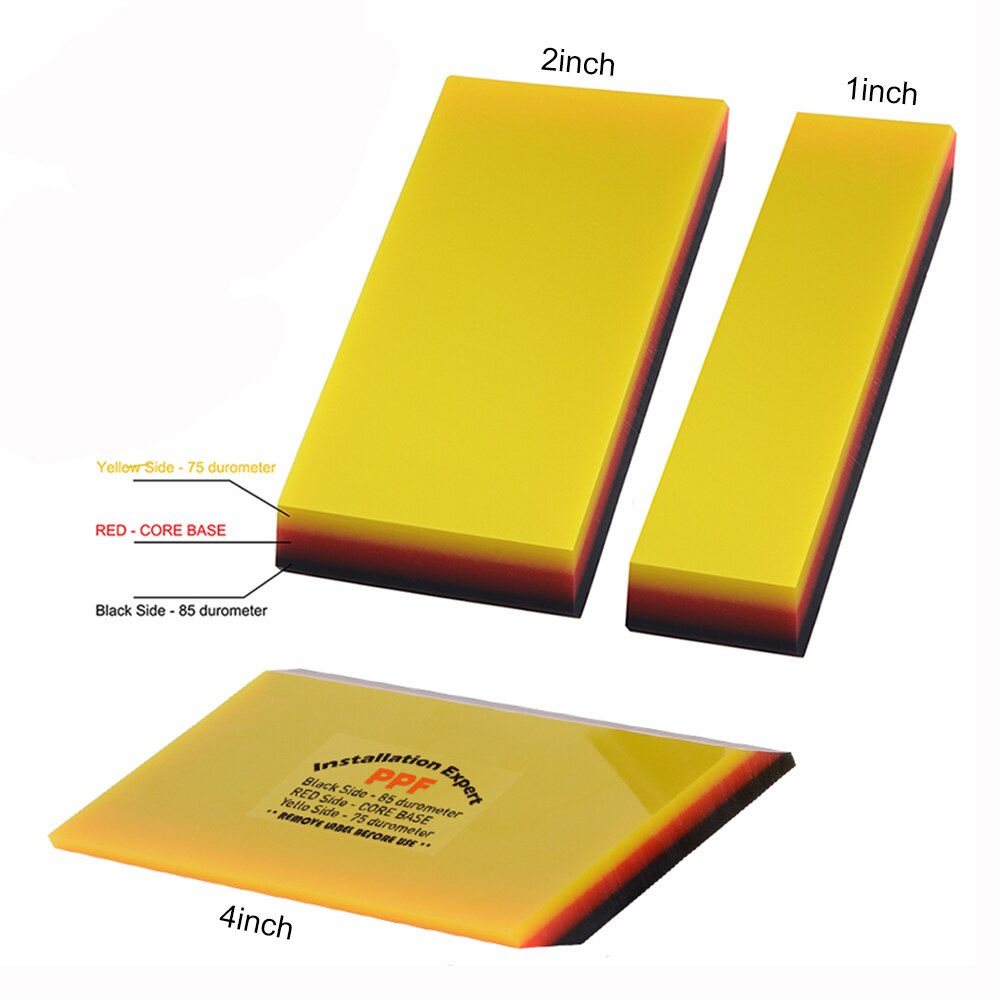 Foshio 2/5Pcs Zachte Ppf Wrapping Squeegee Carbon Vinyl Wrap Auto Film Plakken Tool 2in1 Schraper Venster verven Auto Cleaning: 3pcs  mix-size