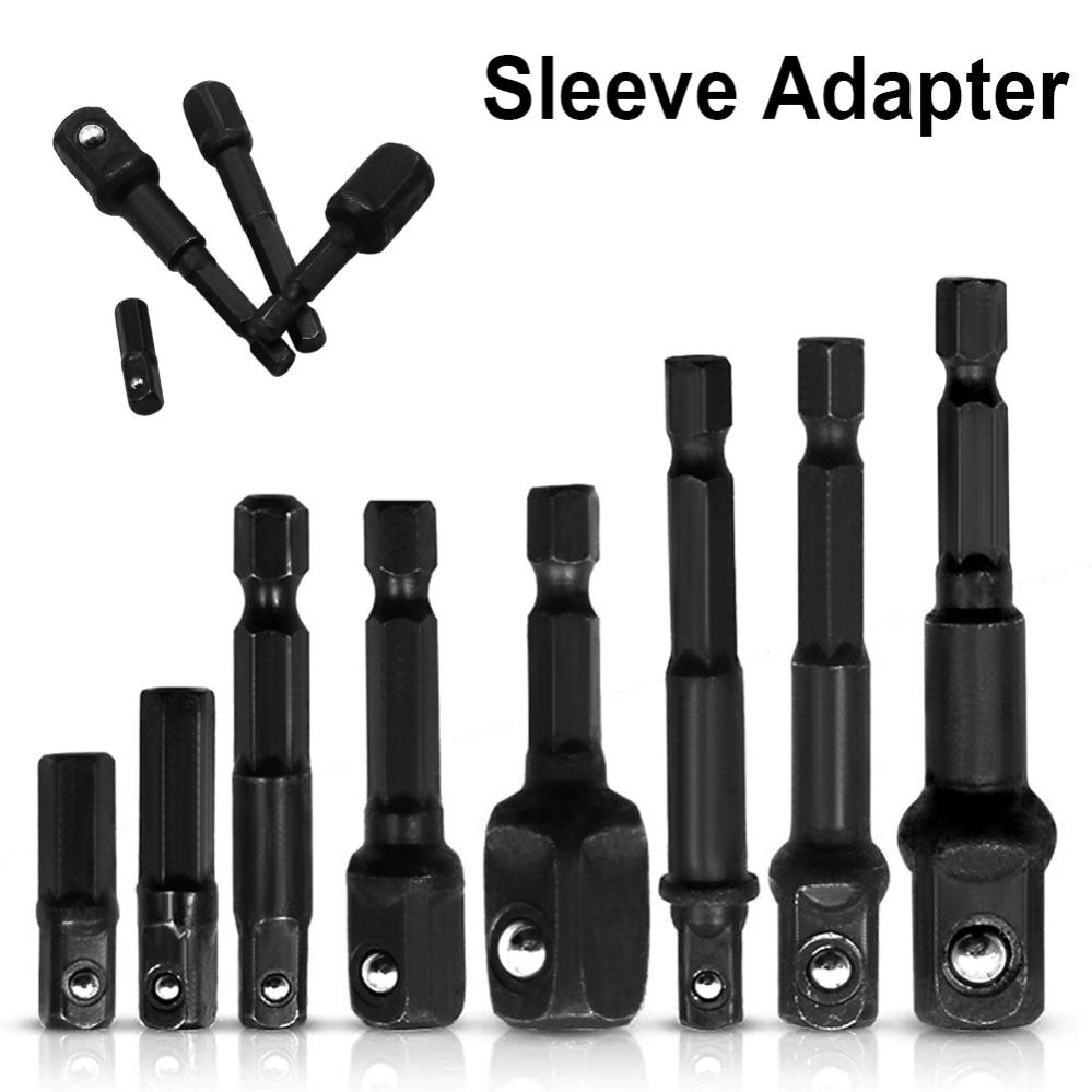 1/4 3/8 1/2 Inch Drill Socket Adapter Set Hex Shank Square Socket Drill Bit Bar Extension Impact Driver Drill Bits