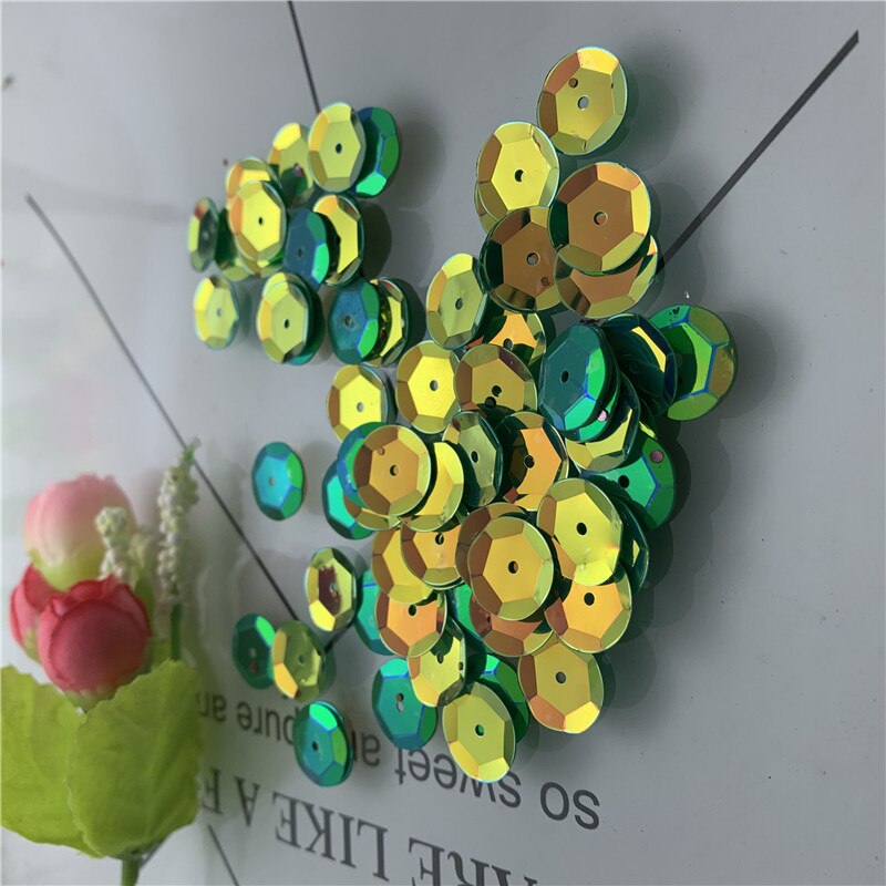500 sztuk 13mm brokat okrągłe luźne pcv cekiny Paillettes rzemiosło robić szycia dekoracji DIY akcesoria robić ubrań: zielony