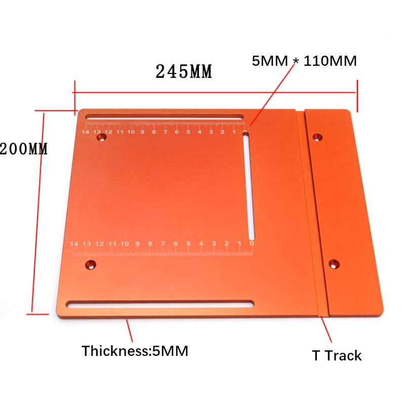Woodworking Circular Saw Clearance Insert Cover Plate Mini Table Saw Flip Board with Miter Gauge Guide Set Workbench DIY Tools: Set C
